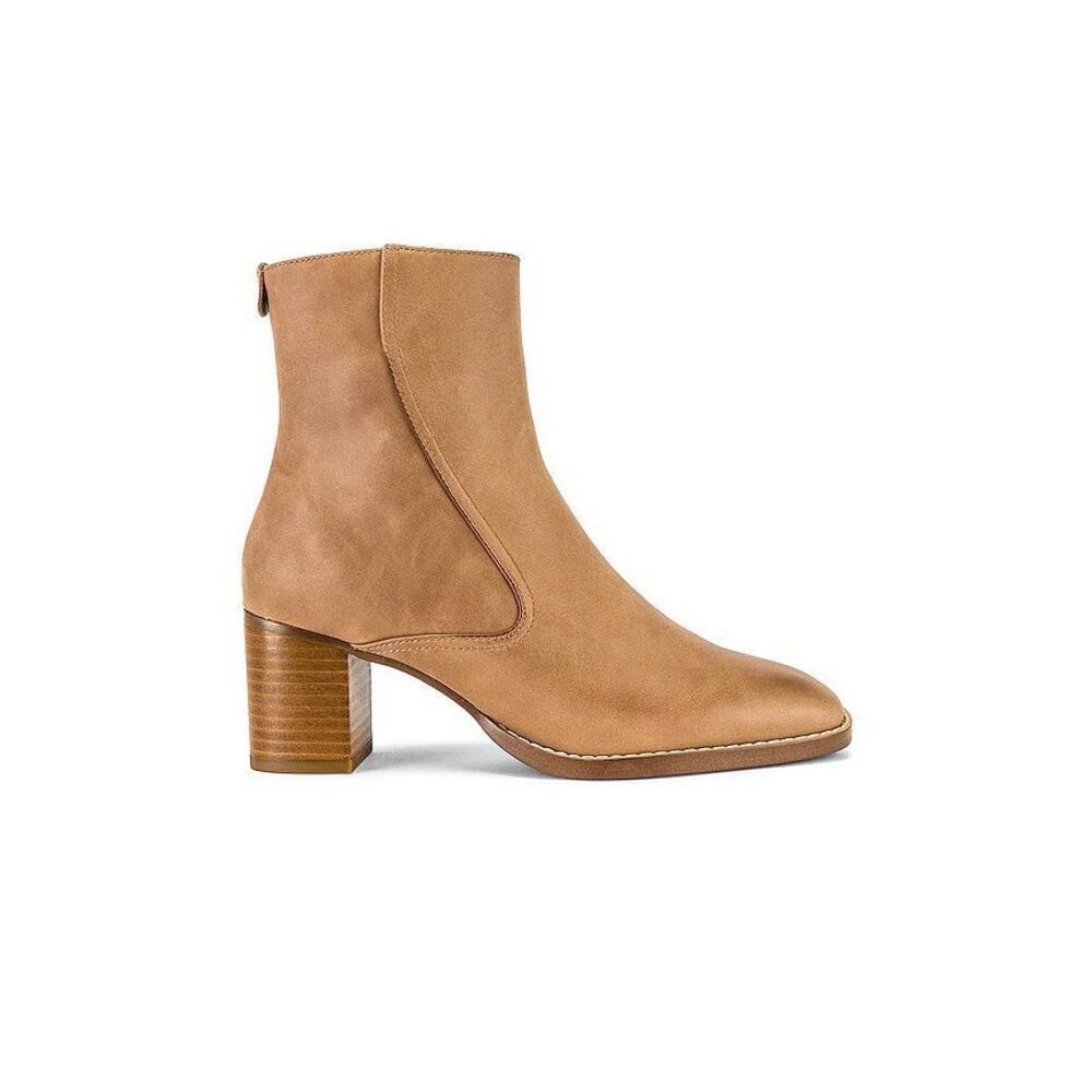 Tony Bianco Westley Boots size 7 Tan leather Heeled Caramel Diesel Choc Wax